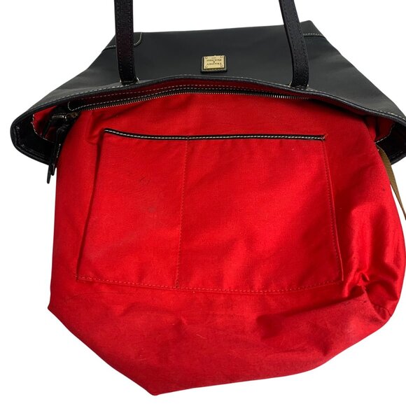 Dooney Bourke Black Saffiano Leather Large Travel Weekender Everyday Tote Bag - Picture 8 of 14